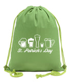 Irish Cocktails St. Patrick's Day Cotton Drawstring Bag - Mato & Hash