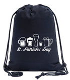 Irish Cocktails St. Patrick's Day Cotton Drawstring Bag
