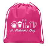 Irish Cocktails St. Patrick's Day Mini Polyester Drawstring Bag - Mato & Hash