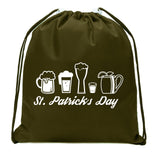 Irish Cocktails St. Patrick's Day Mini Polyester Drawstring Bag - Mato & Hash