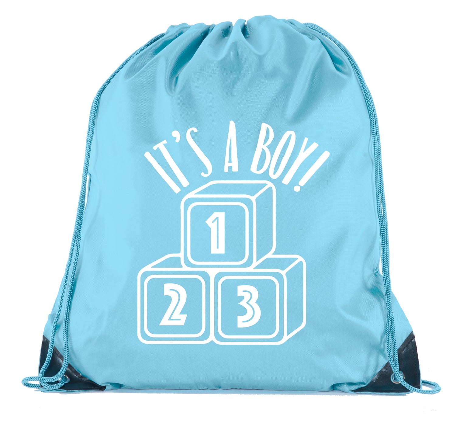 It's a Boy! Baby Shower Polyester Drawstring Bag - Mato & Hash