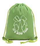 It's Bow Time Cotton Drawstring Bag - Mato & Hash