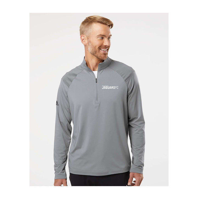 Jaguars Adidas - Shoulder Stripe Quarter-Zip Pullover Embroidery Wordmark