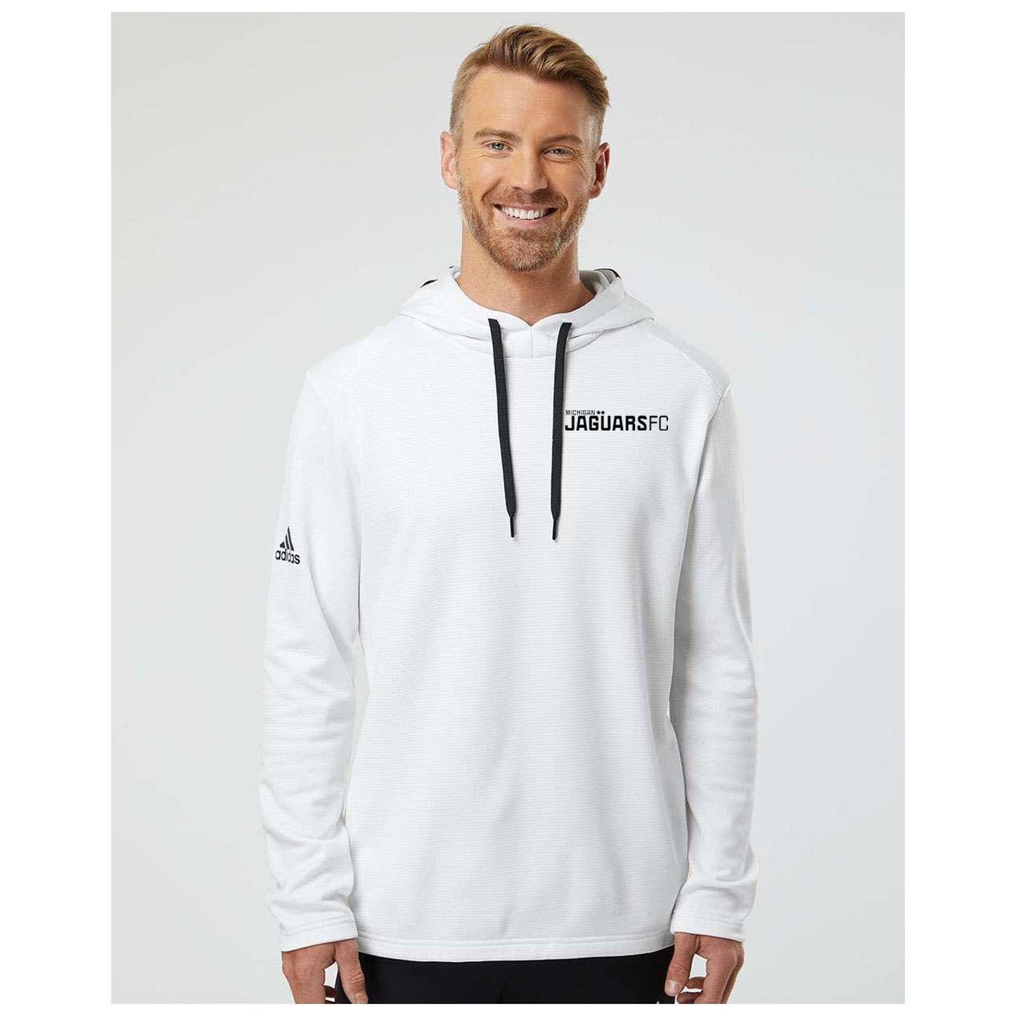 Jaguars Adidas - Textured Mixed Media Hooded Sweatshirt Embroidery - Mato & Hash