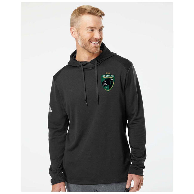 Jaguars Adidas - Textured Mixed Media Hooded Sweatshirt Embroidery Crest