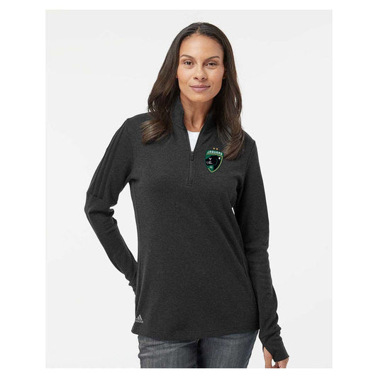 Jaguars Adidas - Women's 3-Stripes Quarter-Zip Sweater Embroidery - Mato & Hash