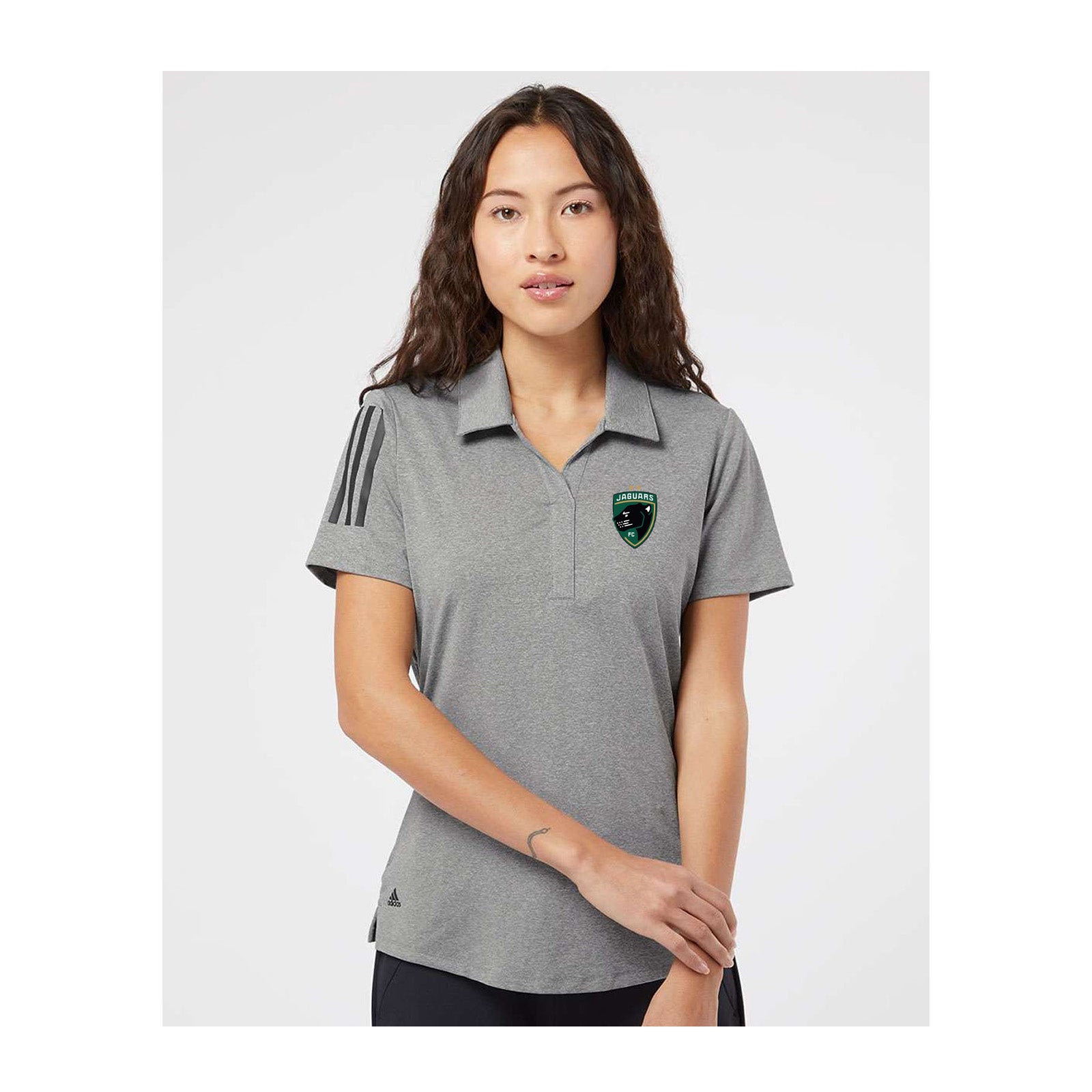 Jaguars Adidas - Women's Floating 3-Stripes Polo Embroidery - Mato & Hash