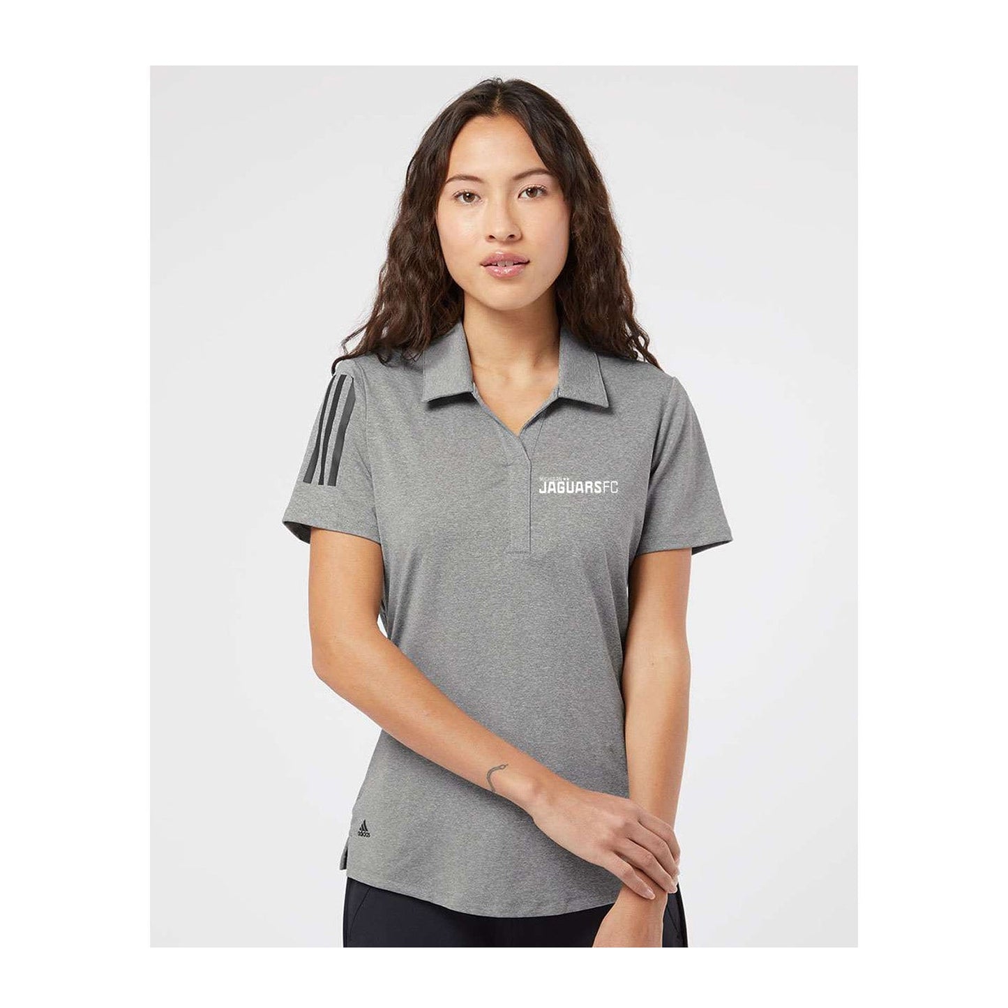 Jaguars Adidas - Women's Floating 3-Stripes Polo Embroidery - Mato & Hash