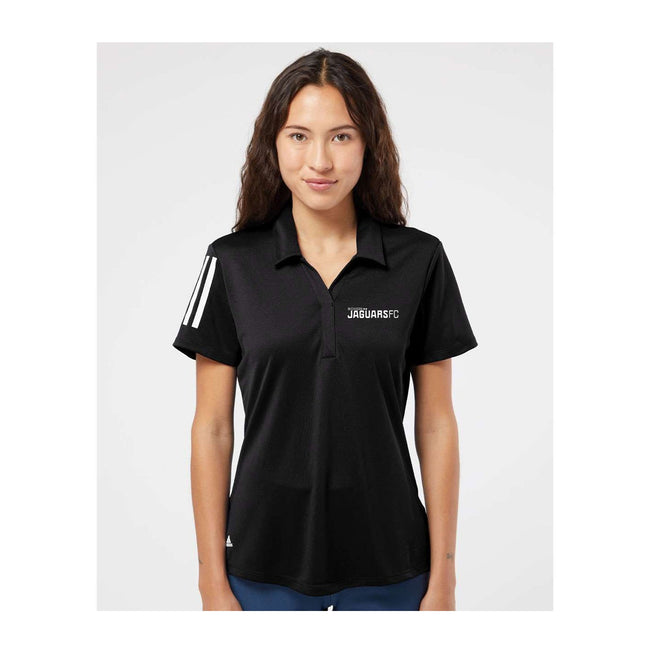 Jaguars Adidas - Women's Floating 3-Stripes Polo Embroidery Crest