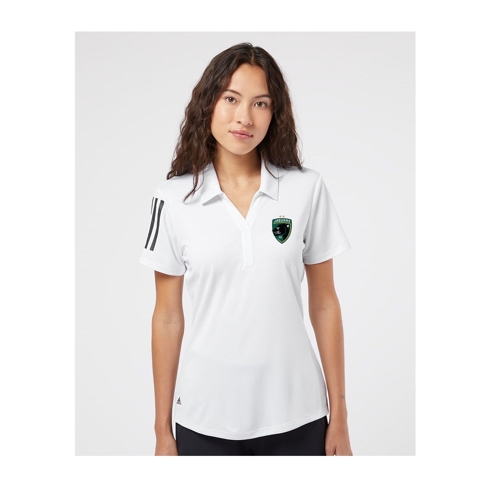 Jaguars Adidas - Women's Floating 3-Stripes Polo Embroidery - Mato & Hash