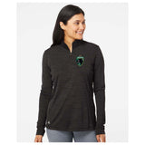 Jaguars Adidas - Women's Lightweight Mélange Quarter-Zip Pullover Embroidery