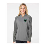 Jaguars Adidas - Women's Stripe Block Quarter-Zip Pullover Embroidery - Mato & Hash