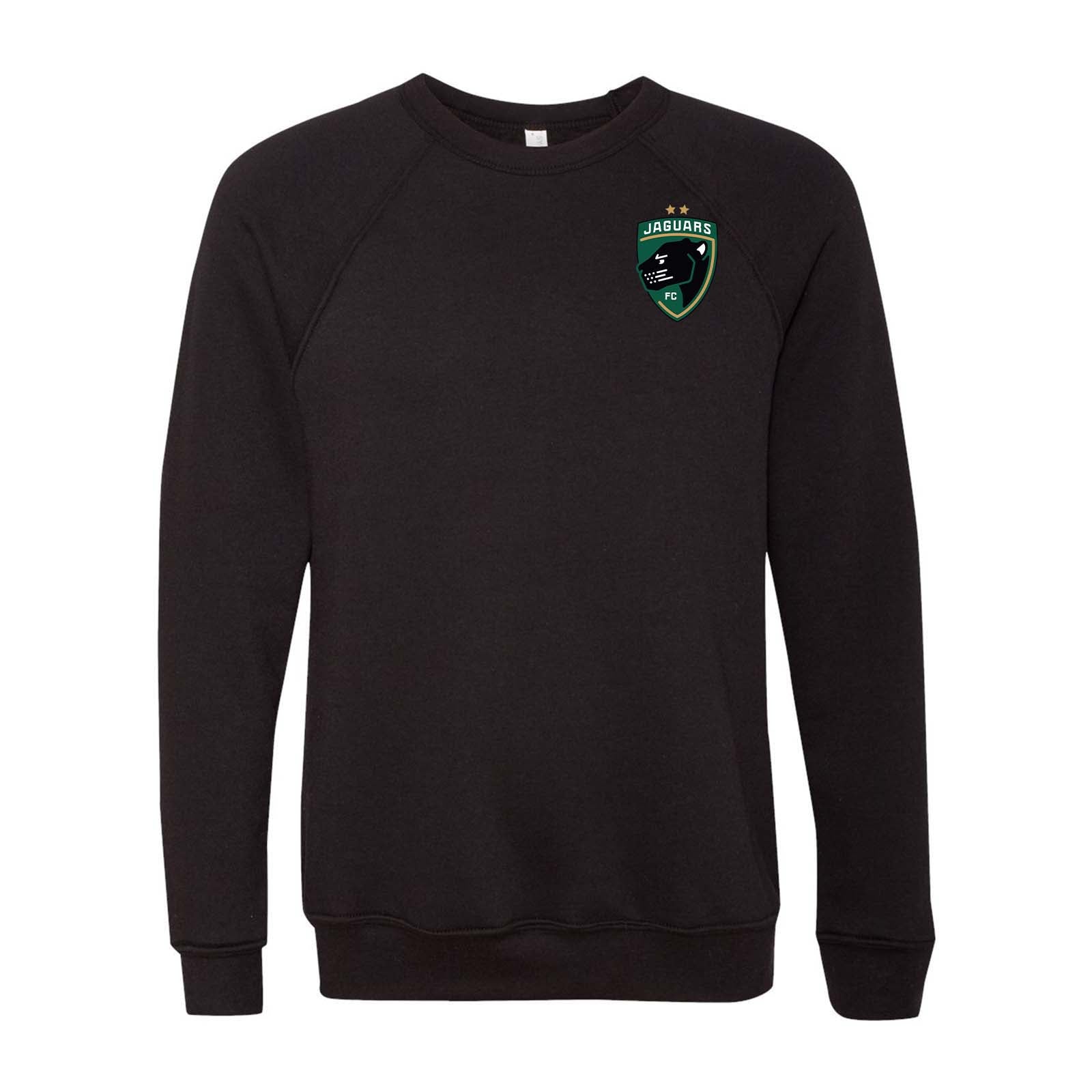 Jaguars Bella + Canvas Unisex Cotton/Polyester Fleece Raglan Crewneck Sweatshirt Embroidery - Mato & Hash