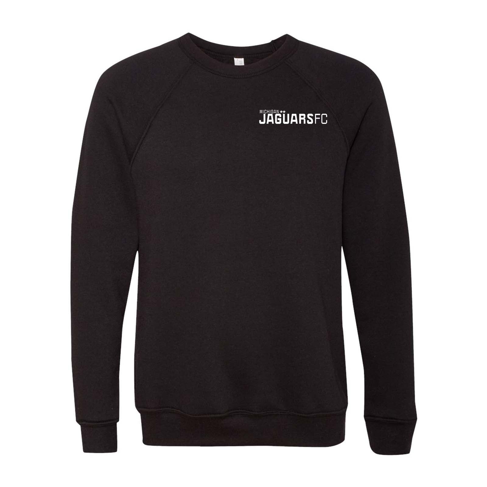 Jaguars Bella + Canvas Unisex Cotton/Polyester Fleece Raglan Crewneck Sweatshirt Embroidery - Mato & Hash