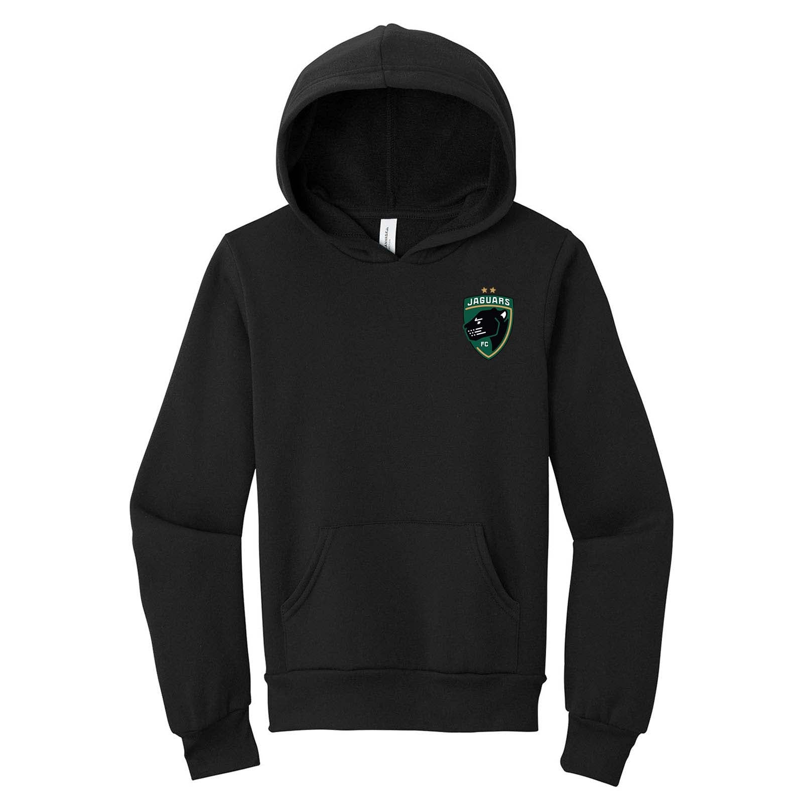 Jaguars Bella + Canvas Youth Cotton/Polyester Fleece Hooded Sweatshirt Embroidery - Mato & Hash