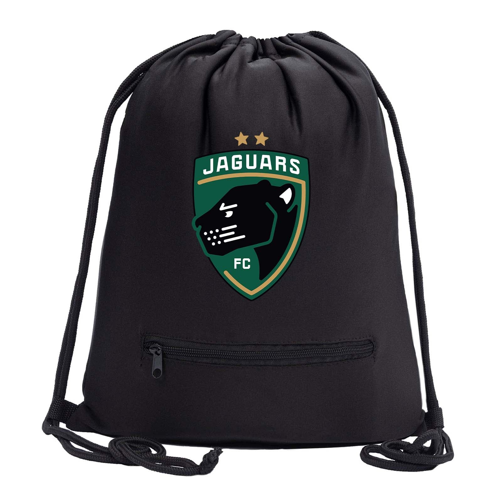 Jaguars Drawstring Bag w/ Zipper Pocket Printed - Mato & Hash