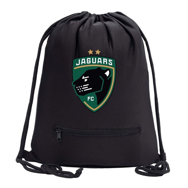 Jaguars Drawstring Bag w/ Zipper Pocket Printed Crest