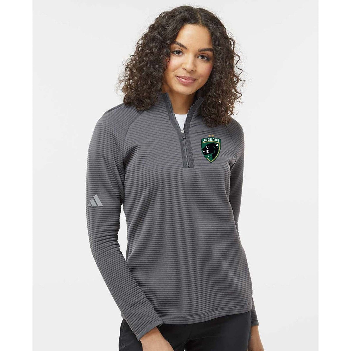 Jaguars Embroidered Adidas - Women's Spacer Quarter-Zip Pullover - Mato & Hash