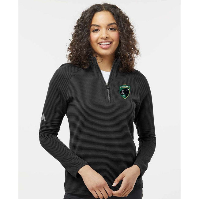 Jaguars Embroidered Adidas - Women's Spacer Quarter-Zip Pullover Crest