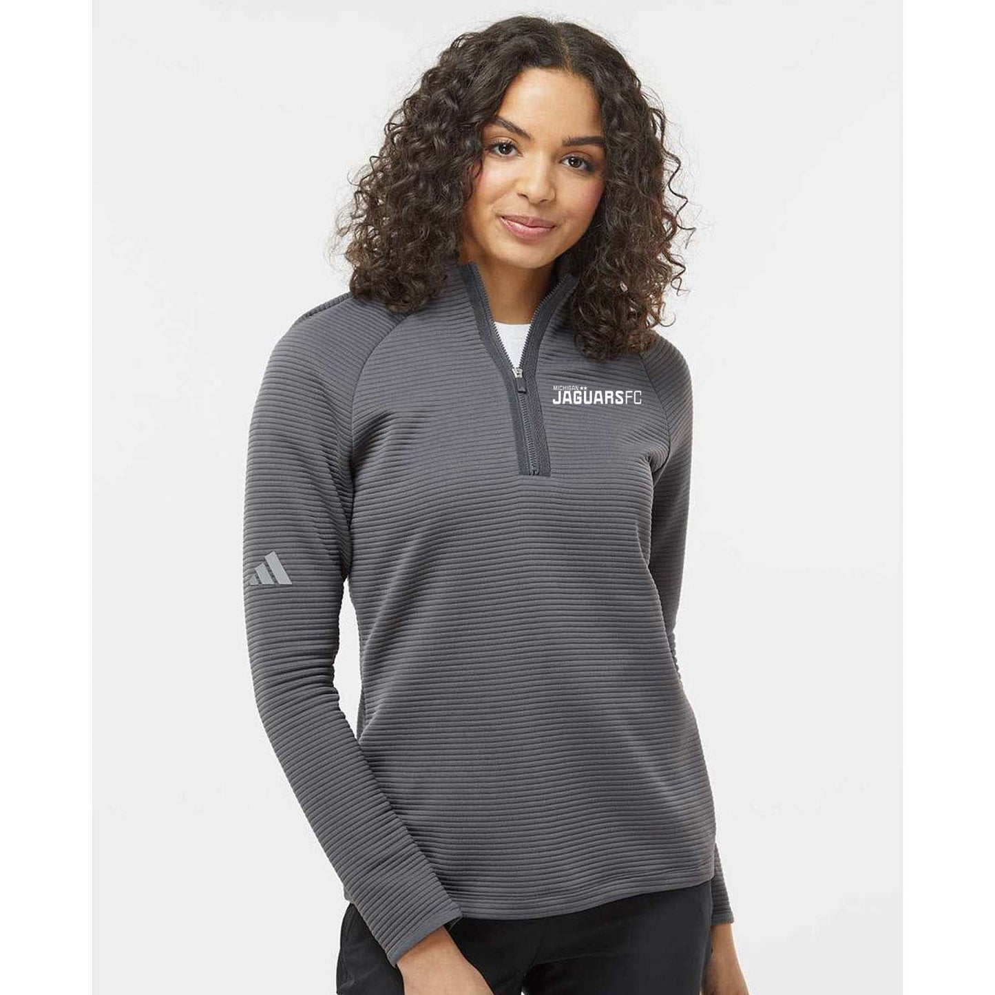 Jaguars Embroidered Adidas - Women's Spacer Quarter-Zip Pullover - Mato & Hash