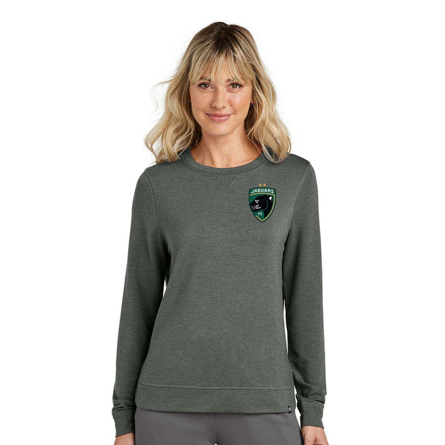 Jaguars Embroidered TravisMathew Ladies Long Weekend Crew Crest