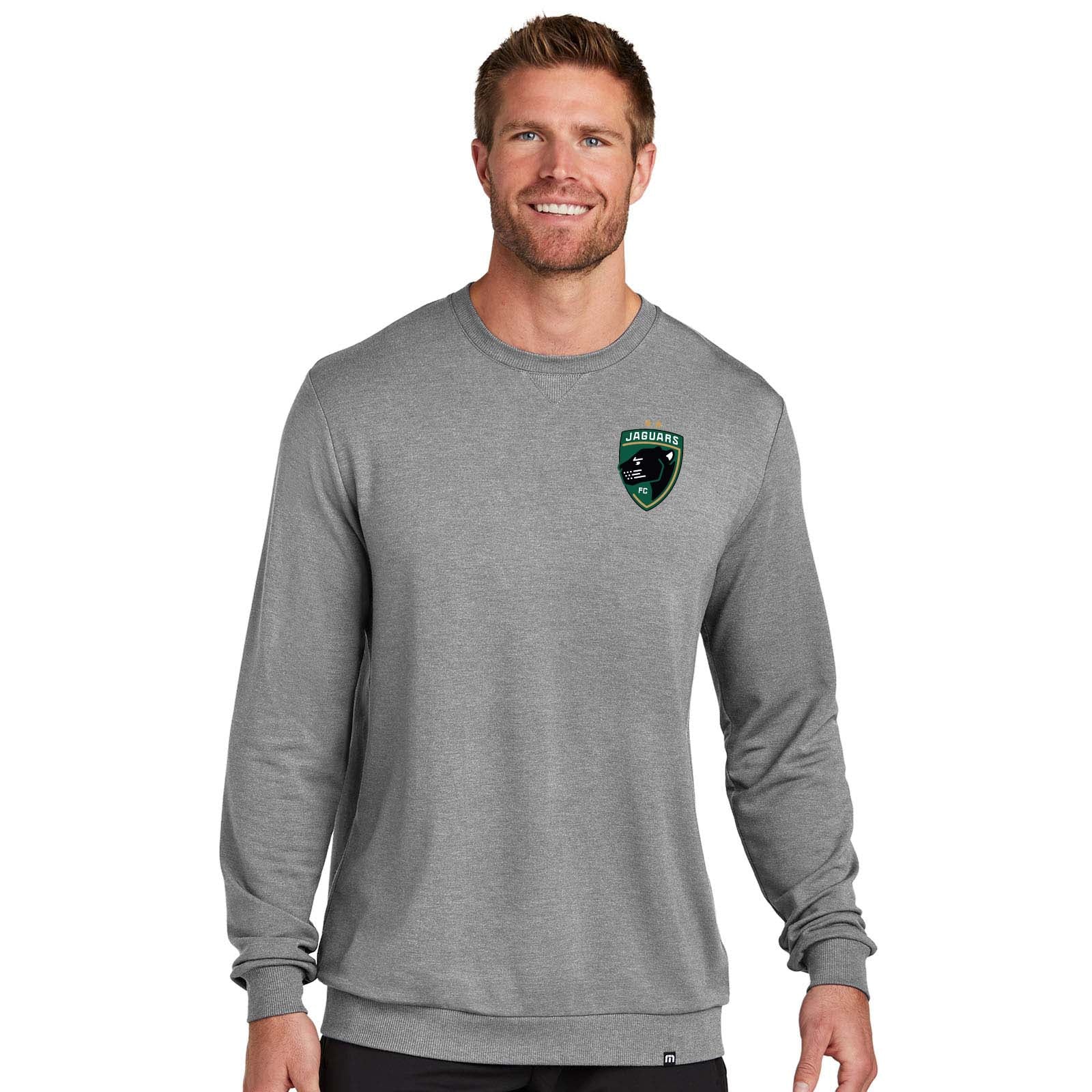 Jaguars Embroidered TravisMathew Long Weekend Crew - Mato & Hash