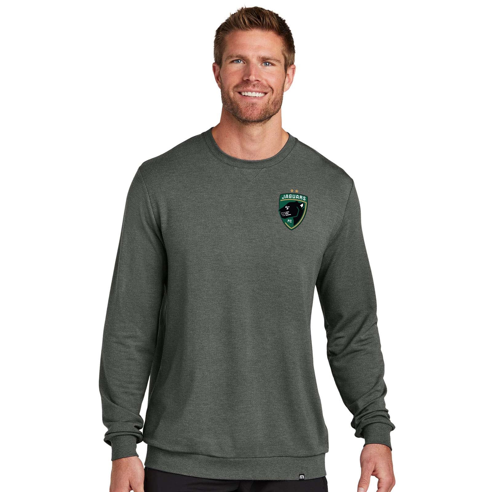 Jaguars Embroidered TravisMathew Long Weekend Crew - Mato & Hash