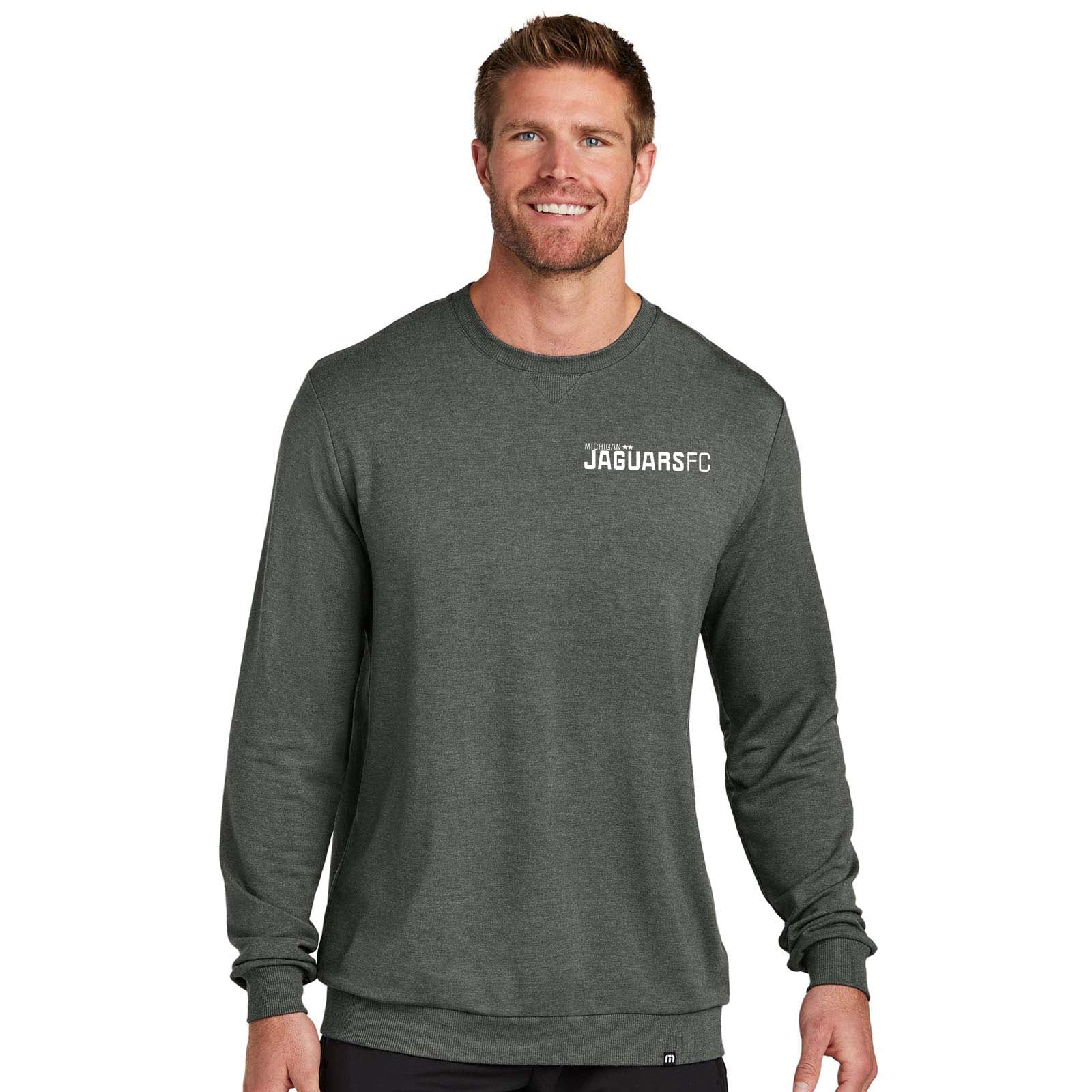 Jaguars Embroidered TravisMathew Long Weekend Crew - Mato & Hash