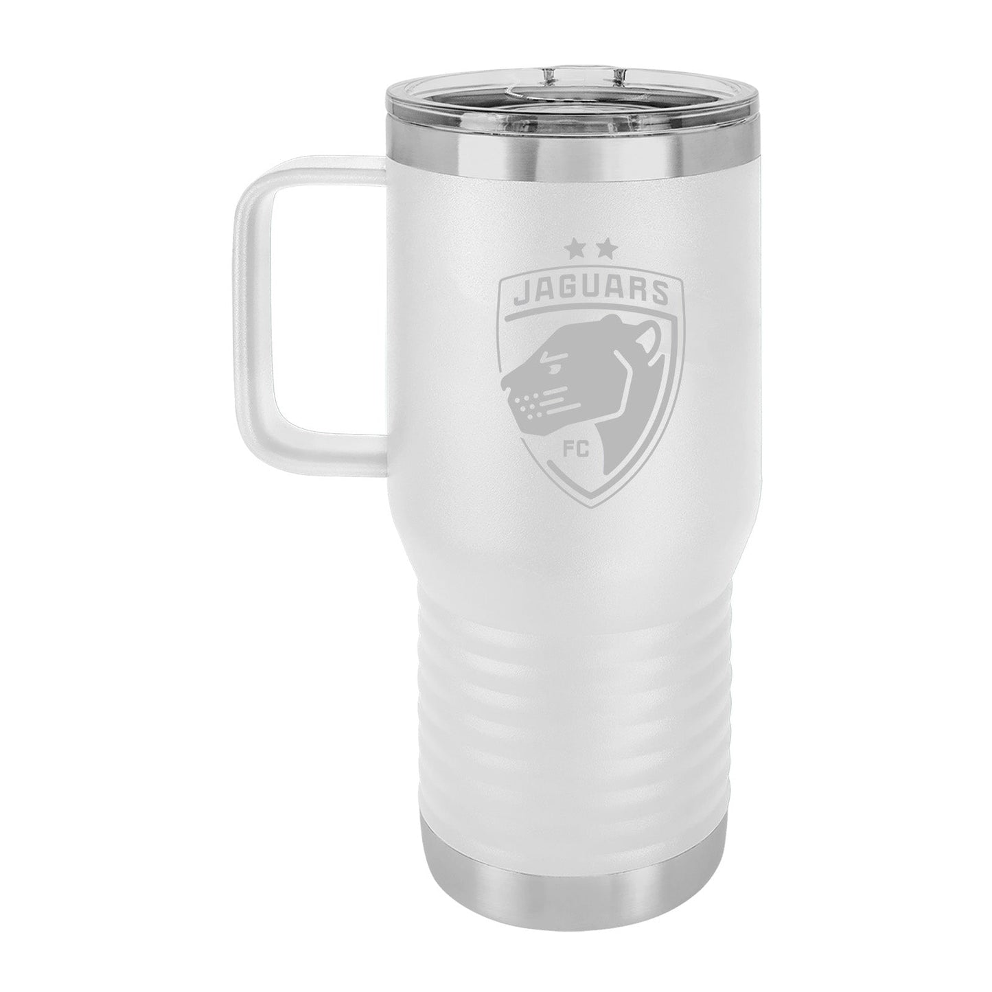 Jaguars Laser Engraved 20oz Travel Tumbler with Handle - Mato & Hash