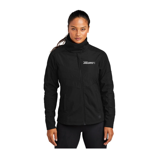 Jaguars OGIO® ENDURANCE Ladies Brink Soft Shell Embroidery Wordmark
