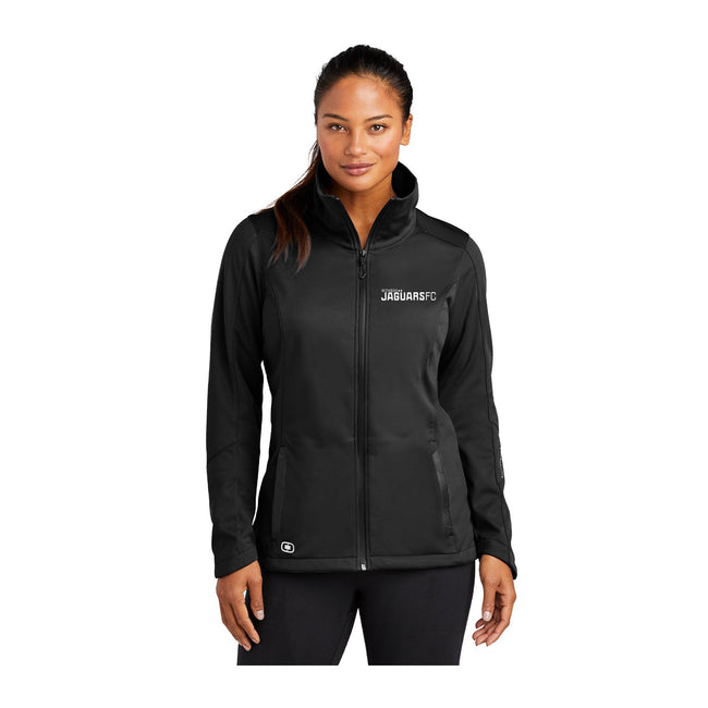 Jaguars OGIO® ENDURANCE Ladies Crux Soft Shell Embroidery Wordmark