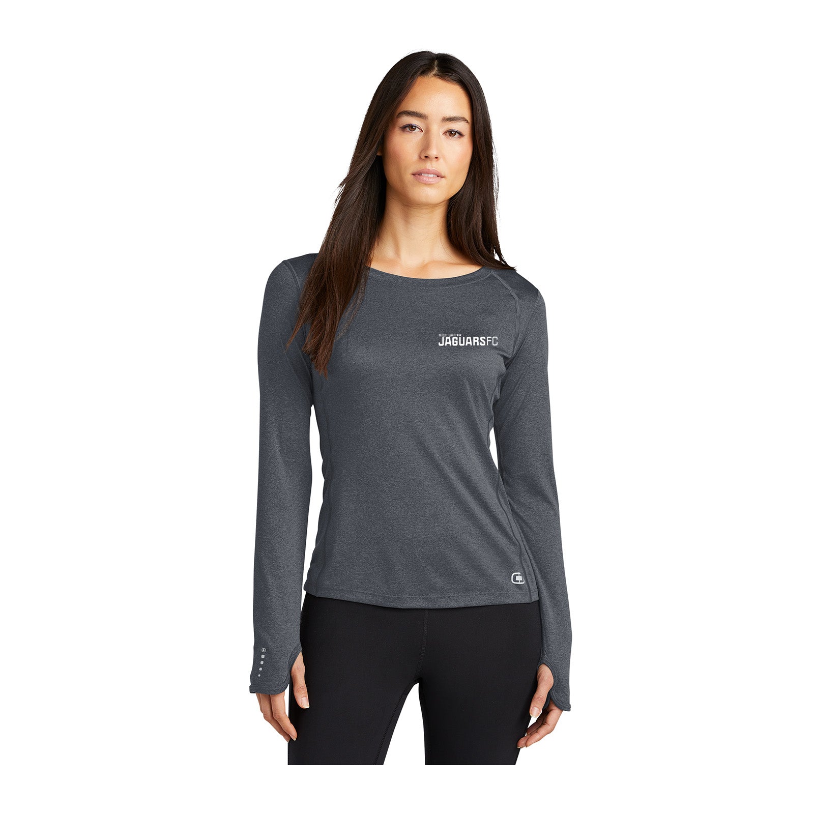 Jaguars OGIO® ENDURANCE Ladies Long Sleeve Pulse Crew Printed - Mato & Hash