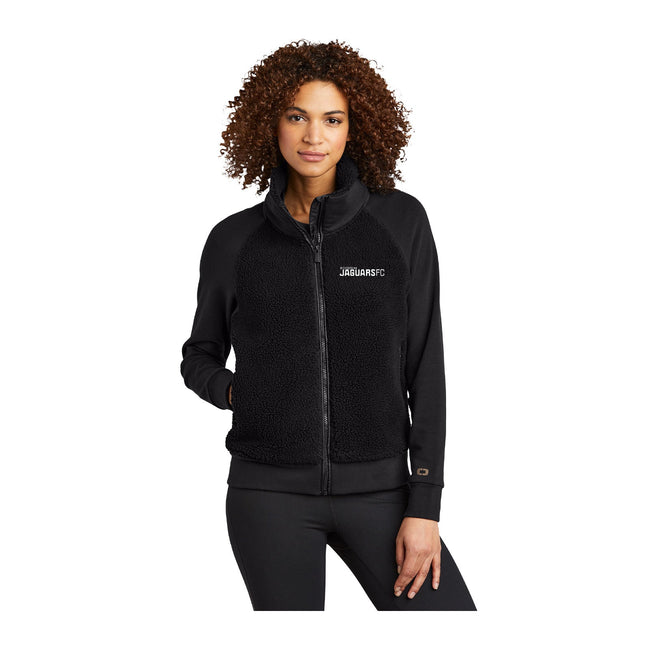 Jaguars OGIO® Ladies Luuma Sherpa Full-Zip Embroidery Wordmark
