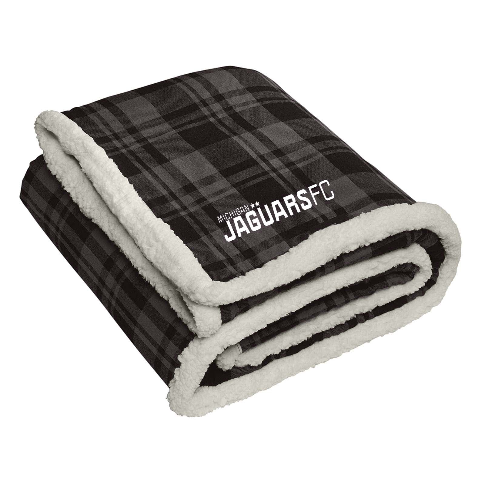 Jaguars Port Authority® Flannel Sherpa Blanket Embroidery - Mato & Hash