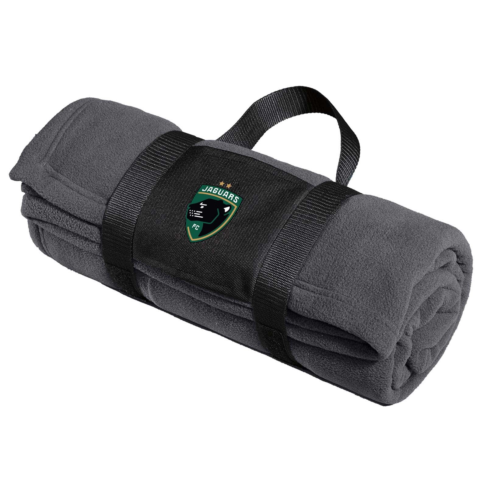 Jaguars Port Authority® Fleece Blanket with Carrying Strap Embroidery - Mato & Hash