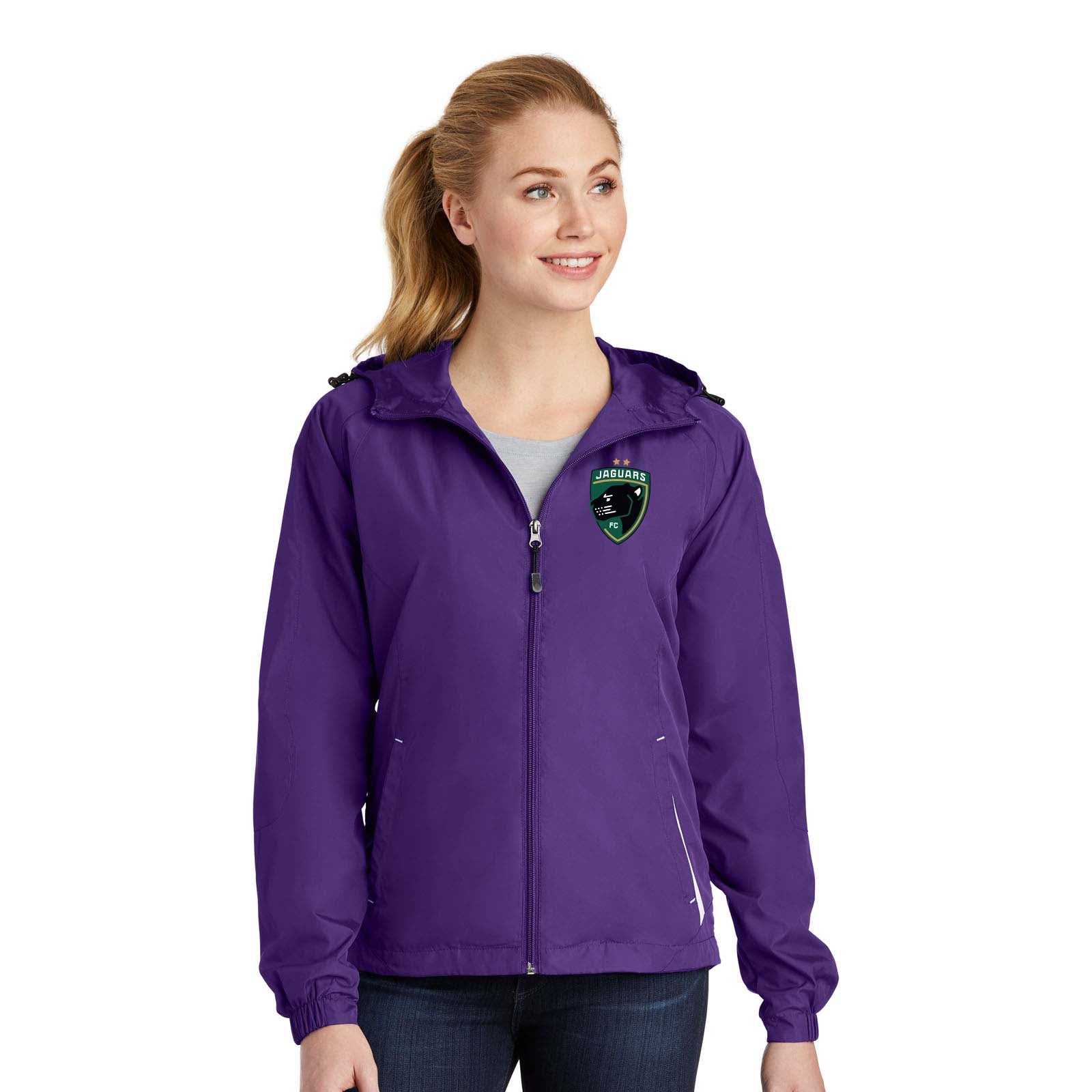 Jaguars Sport-Tek® Ladies Colorblock Hooded Raglan Jacket - Mato & Hash