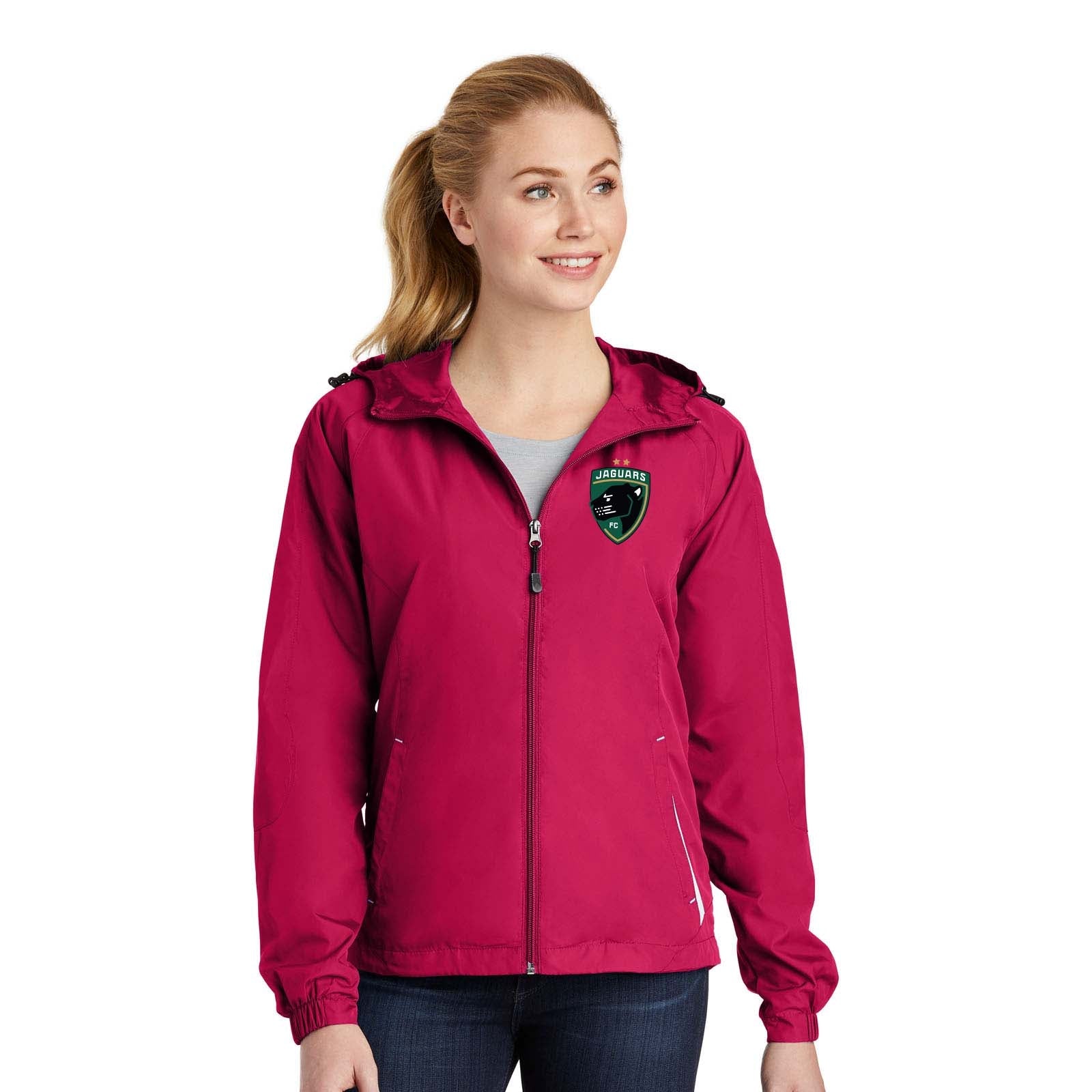Jaguars Sport-Tek® Ladies Colorblock Hooded Raglan Jacket - Mato & Hash