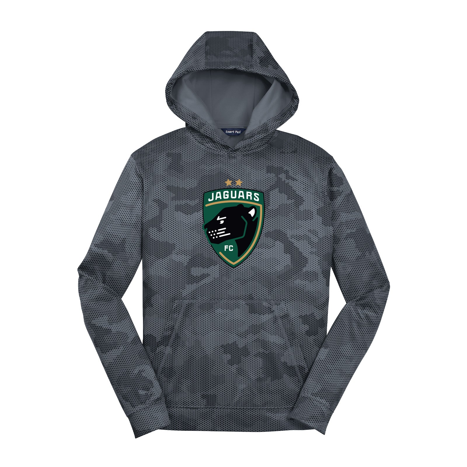 Jaguars Sport-Tek® Youth Sport-Wick® CamoHex Fleece Hooded Pullover Printed - Mato & Hash