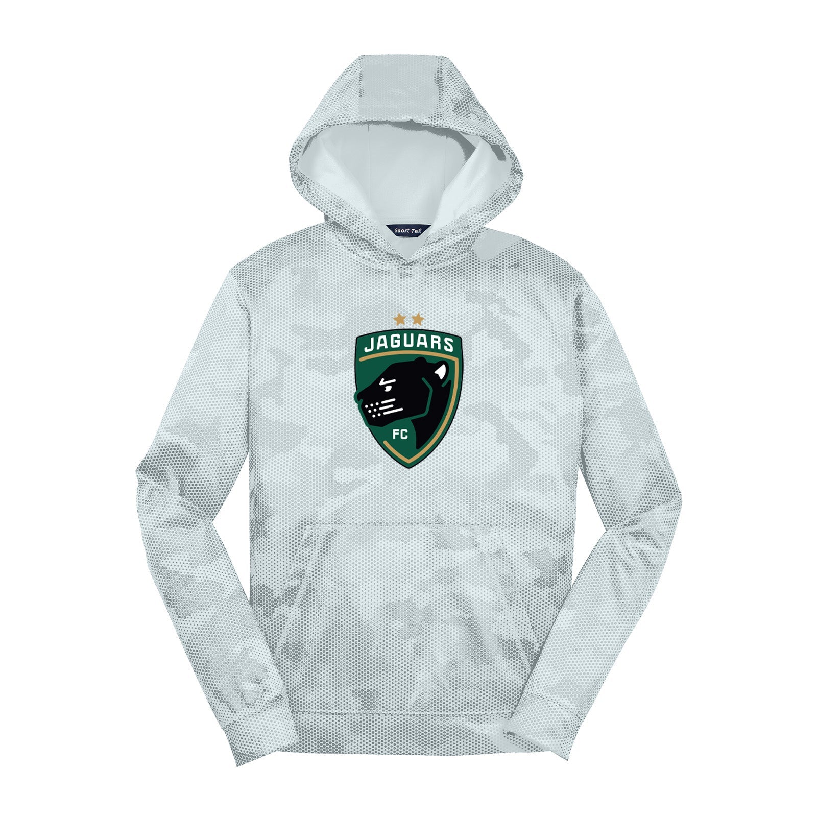 Jaguars Sport-Tek® Youth Sport-Wick® CamoHex Fleece Hooded Pullover Printed - Mato & Hash