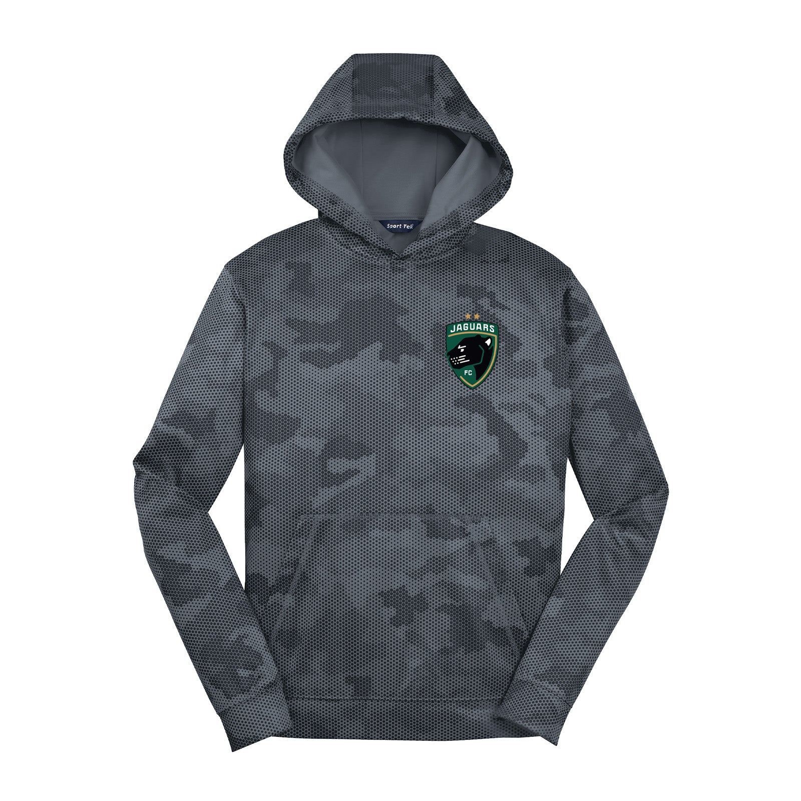 Jaguars Sport-Tek® Youth Sport-Wick® CamoHex Fleece Hooded Pullover Printed - Mato & Hash