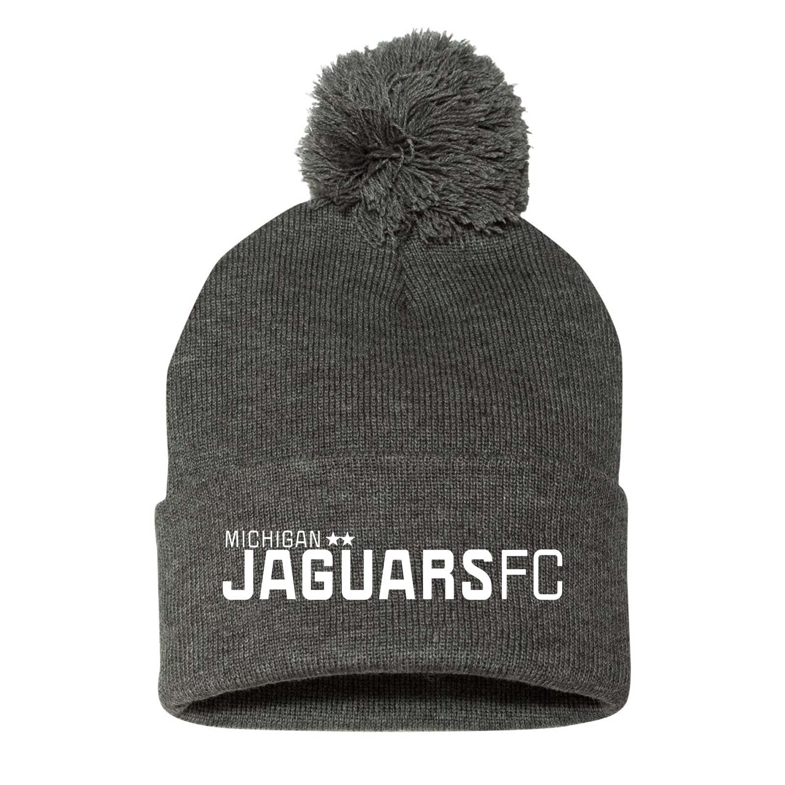 Jaguars Sportsman Pom-Pom 12" Knit Beanie Embroidered - Mato & Hash