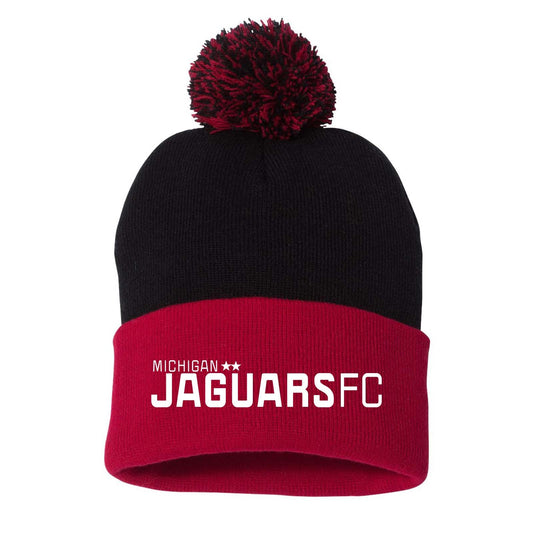 Jaguars Sportsman Pom-Pom 12" Knit Beanie Embroidered - Mato & Hash