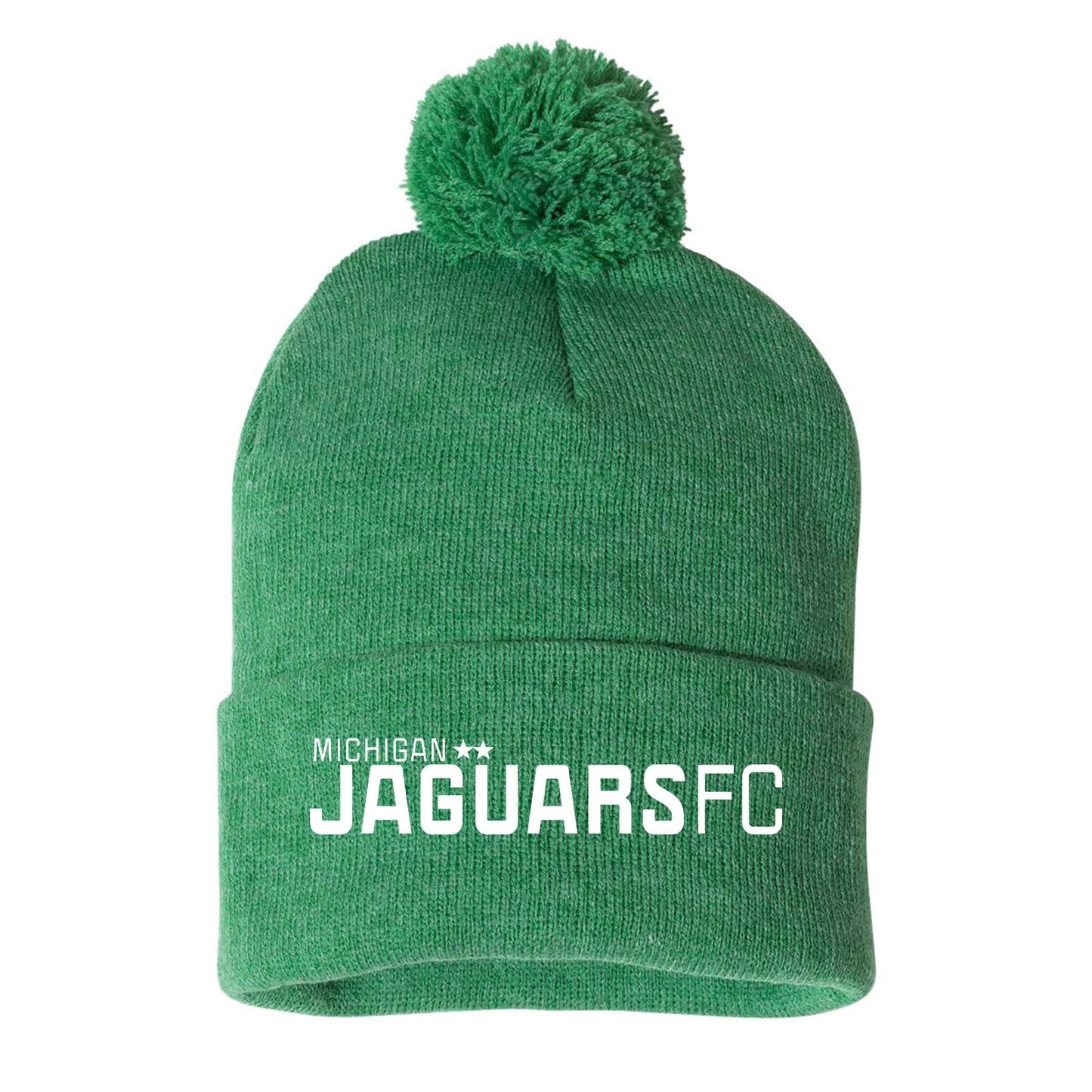 Jaguars Sportsman Pom-Pom 12" Knit Beanie Embroidered - Mato & Hash