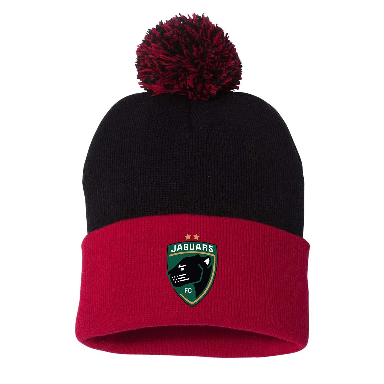 Jaguars Sportsman Pom-Pom 12" Knit Beanie Embroidered - Mato & Hash