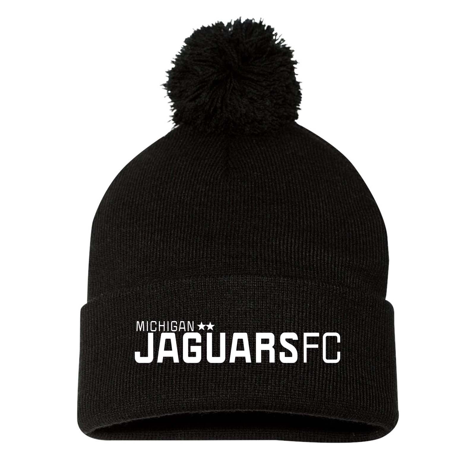 Jaguars Sportsman Pom-Pom 12" Knit Beanie Embroidered - Mato & Hash