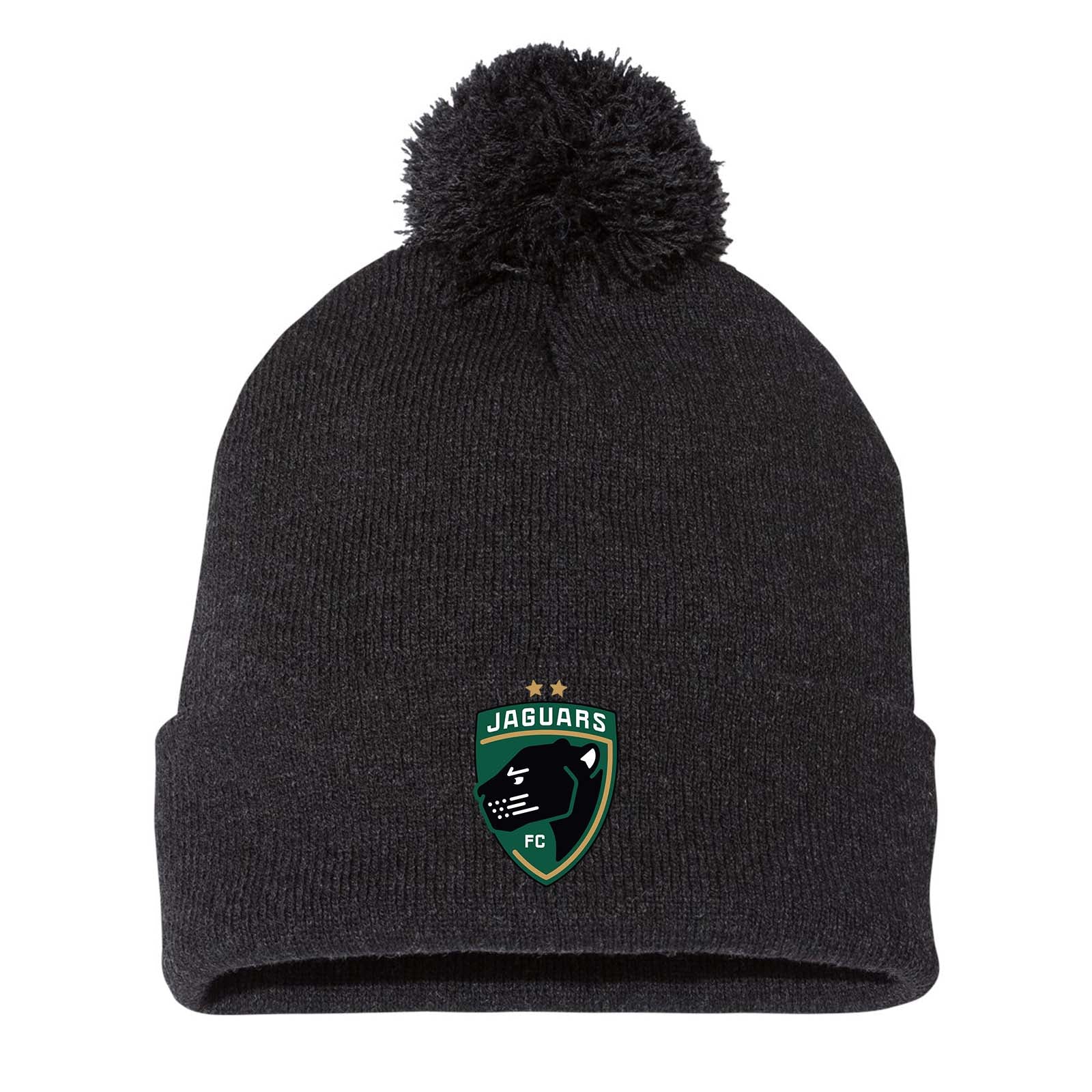Jaguars Sportsman Pom-Pom 12" Knit Beanie Embroidered - Mato & Hash