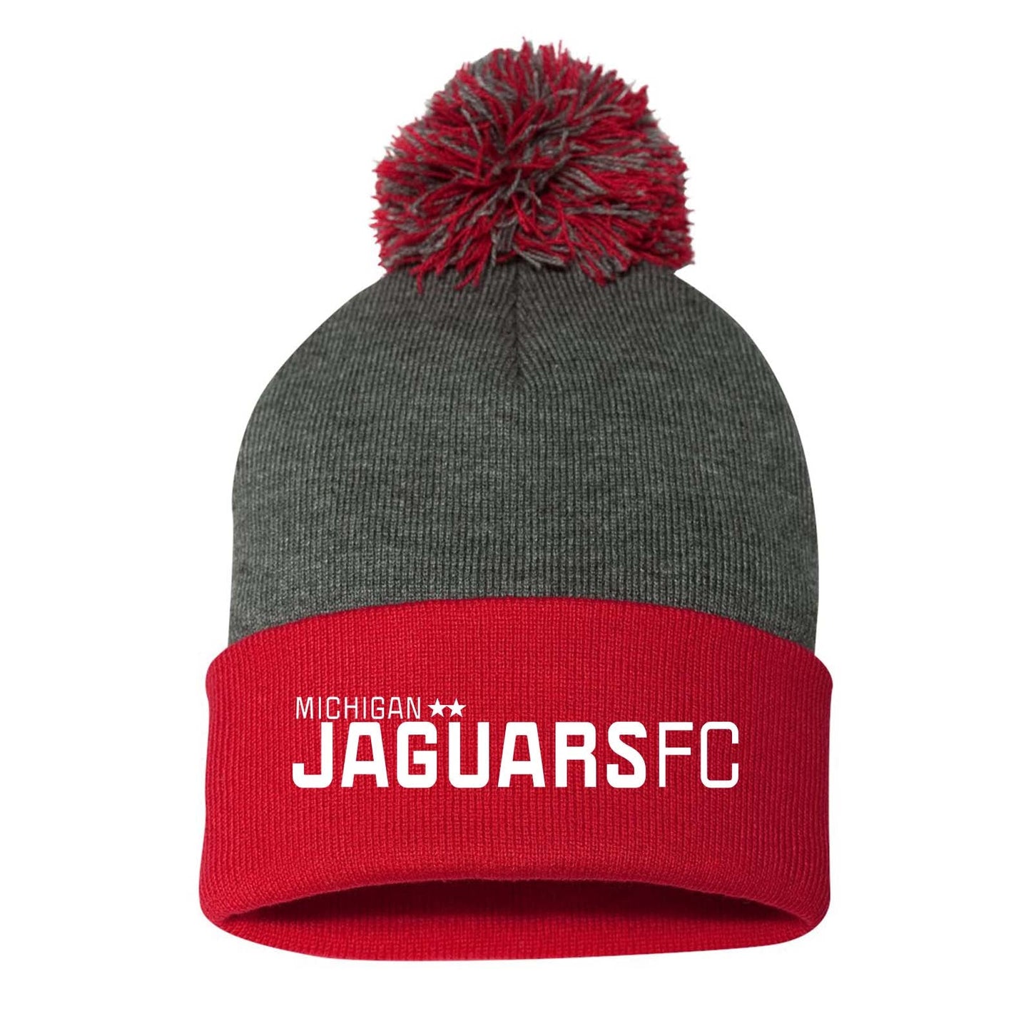 Jaguars Sportsman Pom-Pom 12" Knit Beanie Embroidered - Mato & Hash