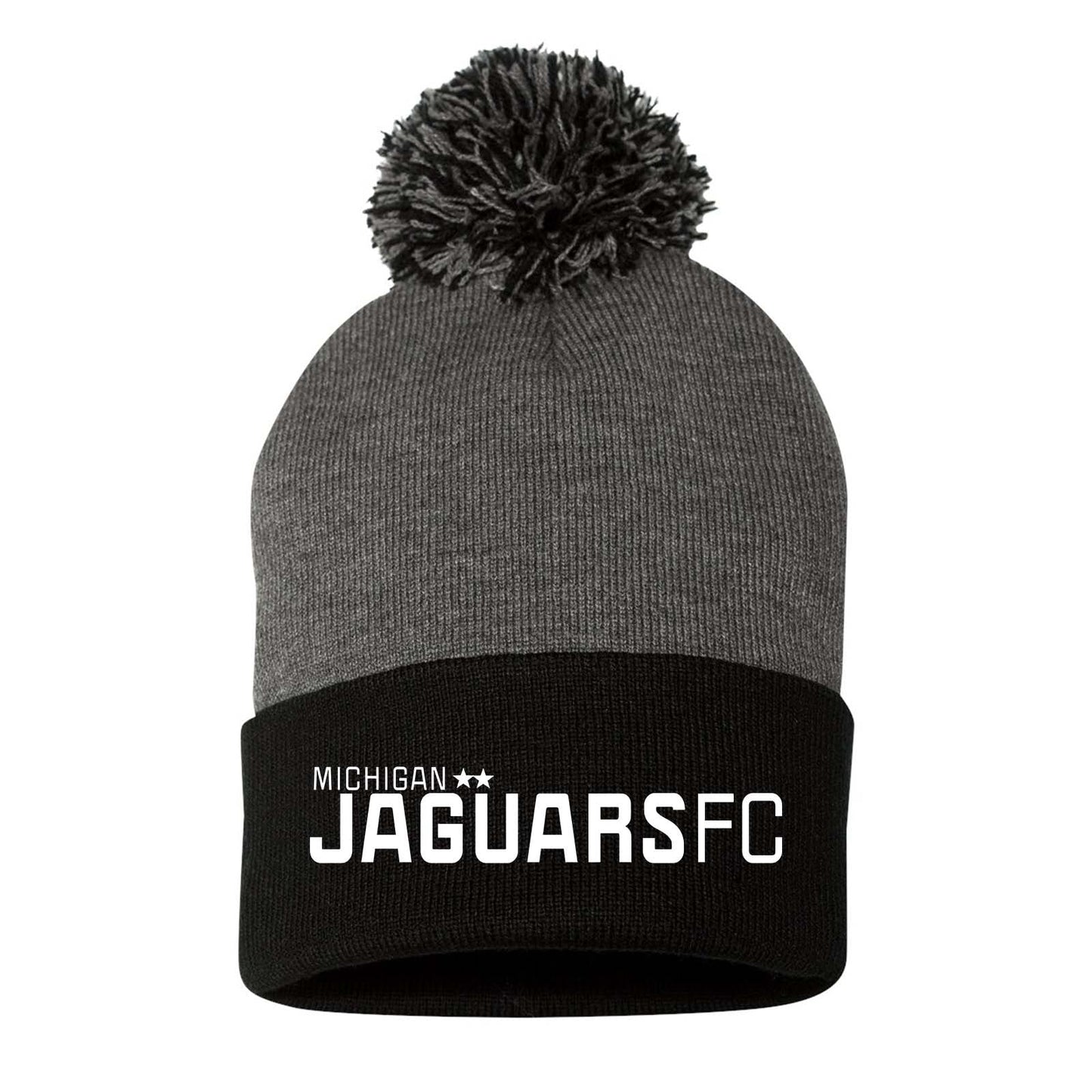 Jaguars Sportsman Pom-Pom 12" Knit Beanie Embroidered - Mato & Hash