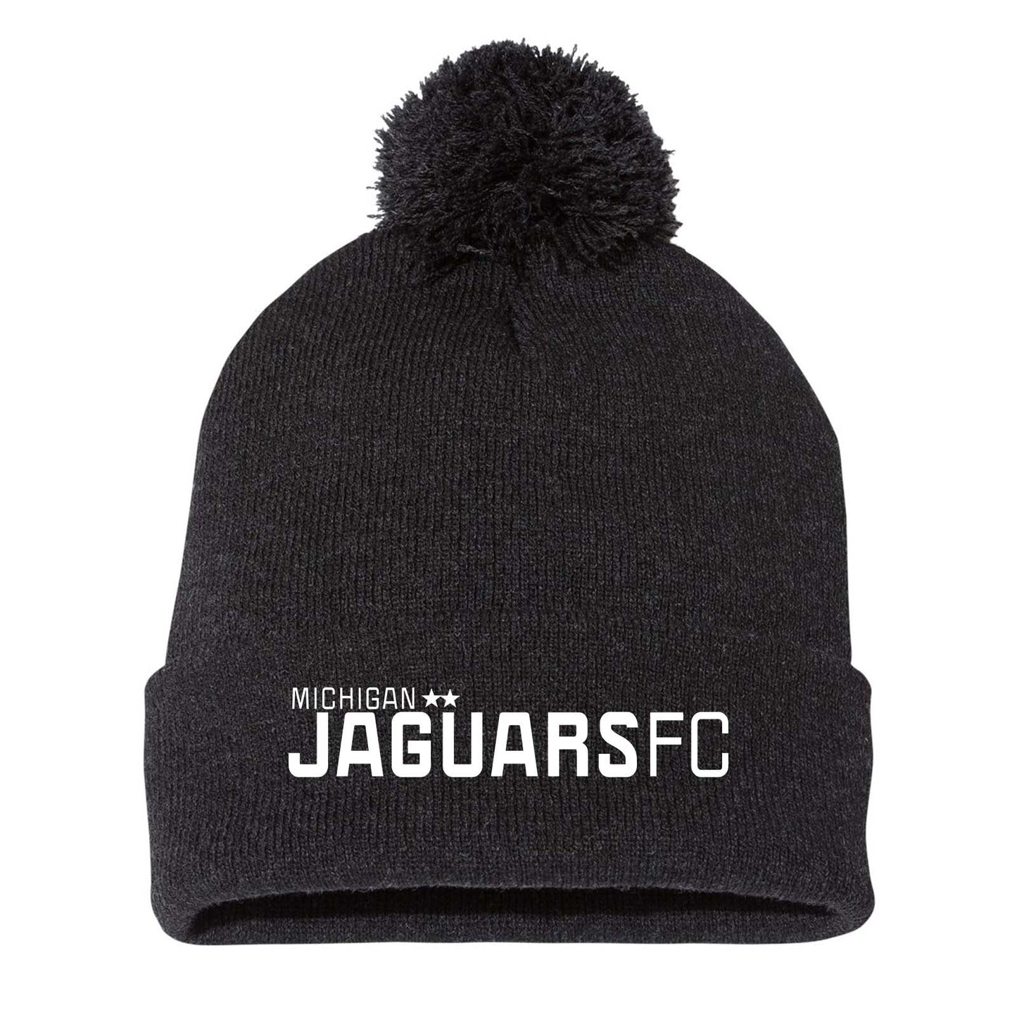 Jaguars Sportsman Pom-Pom 12" Knit Beanie Embroidered - Mato & Hash