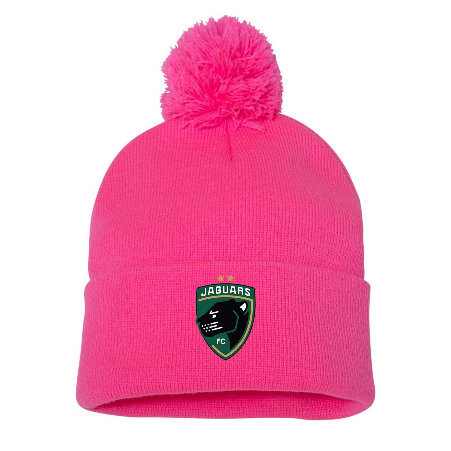 Jaguars Sportsman Pom-Pom 12" Knit Beanie Embroidered - Mato & Hash